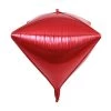 HIER_3200 3 Pack | 16" Shiny Red 4D Diamond Self-Sealing Reusable Foil Balloon Big Event Backdrops & Décor