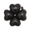 HIER_3213 10 Pack | 15" Shiny Black Four Leaf Clover Shaped Mylar Foil Balloons Big Event Backdrops & Décor