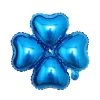 HIER_3213 Big Event Backdrops & Décor 10 Pack | 15" Royal Blue Four Leaf Clover Shaped Mylar Foil Balloons