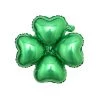 HIER_3213 10 Pack | 15" Shiny Green Four Leaf Clover Shaped Mylar Foil Balloons Big Event Backdrops & Décor
