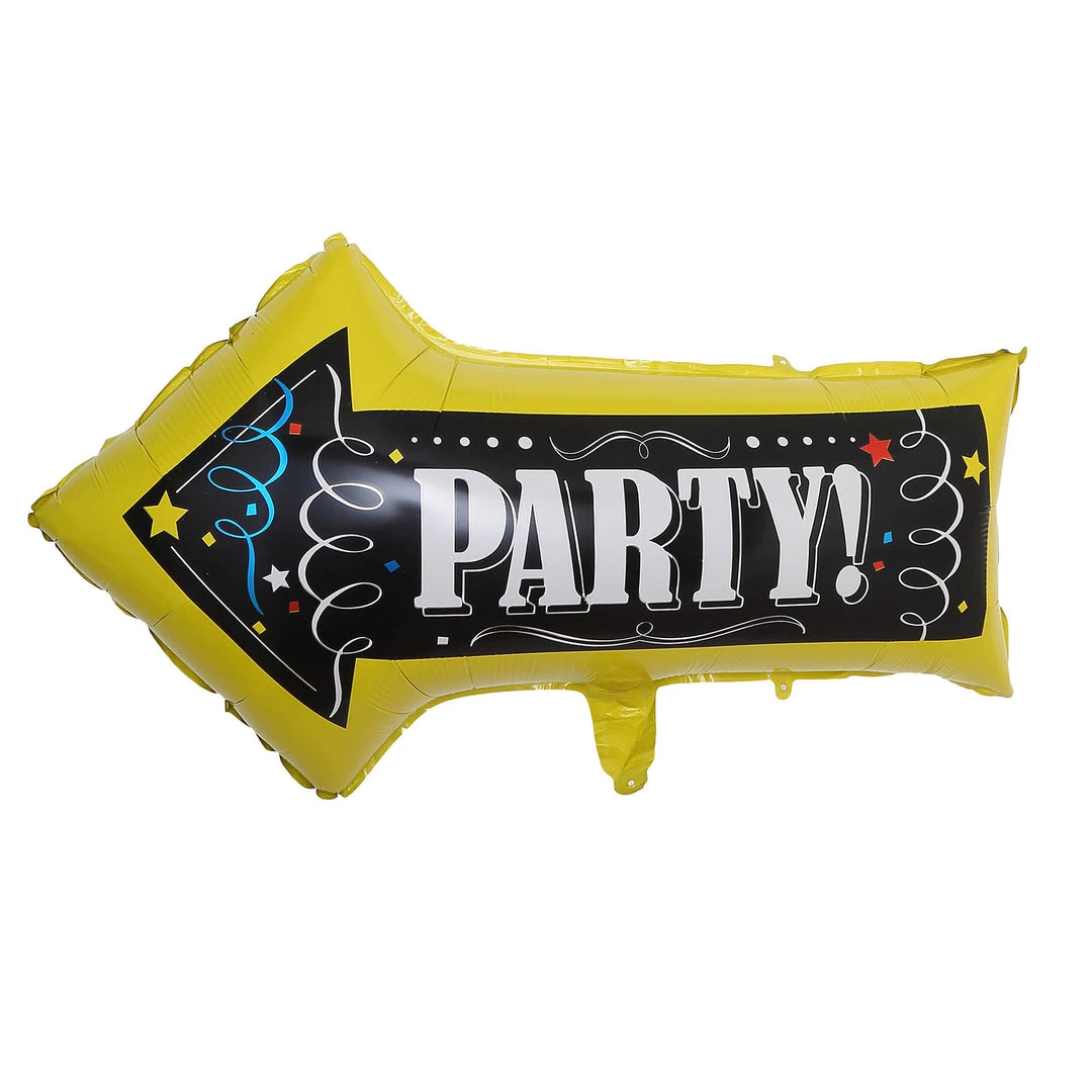 HIER_3213 2 Pack | 30" Reusable Party This Way Arrow Sign Mylar Foil Balloons Big Event Backdrops & Décor 13 HIER_3213 2 Pack | 30" Reusable Party This Way Arrow Sign Mylar Foil Balloons Big Event Backdrops & Décor