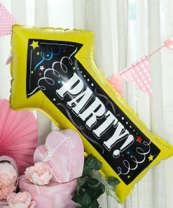 HIER_3213 2 Pack | 30" Reusable Party This Way Arrow Sign Mylar Foil Balloons Big Event Backdrops & Décor 19 HIER_3213 2 Pack | 30