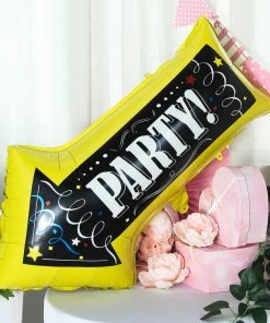 HIER_3213 2 Pack | 30" Reusable Party This Way Arrow Sign Mylar Foil Balloons Big Event Backdrops & Décor 21 HIER_3213 2 Pack | 30