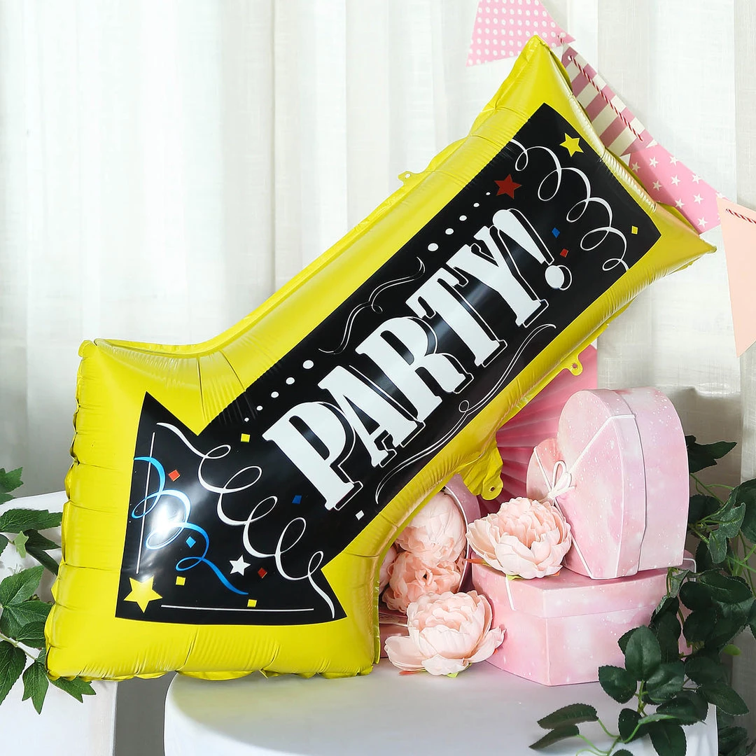 HIER_3213 2 Pack | 30" Reusable Party This Way Arrow Sign Mylar Foil Balloons Big Event Backdrops & Décor 9 HIER_3213 2 Pack | 30" Reusable Party This Way Arrow Sign Mylar Foil Balloons Big Event Backdrops & Décor