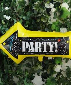 HIER_3213 2 Pack | 30" Reusable Party This Way Arrow Sign Mylar Foil Balloons Big Event Backdrops & Décor 22 HIER_3213 2 Pack | 30