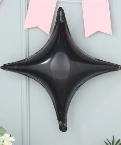 HIER_3213 Big Event Backdrops & Décor 3 Pack | 23" Shiny Black Quadrangle Star Mylar Foil Helium Air Balloon 14 HIER_3213 Big Event Backdrops & Décor 3 Pack | 23