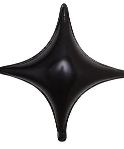 HIER_3213 Big Event Backdrops & Décor 3 Pack | 23" Shiny Black Quadrangle Star Mylar Foil Helium Air Balloon
