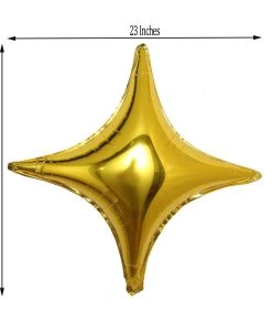 HIER_3213 3 Pack | 23" Shiny Gold Quadrangle Star Mylar Foil Helium Air Balloon Big Event Backdrops & Décor 11 HIER_3213 3 Pack | 23