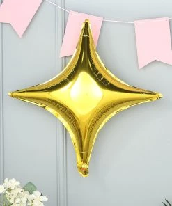 HIER_3213 3 Pack | 23" Shiny Gold Quadrangle Star Mylar Foil Helium Air Balloon Big Event Backdrops & Décor 14 HIER_3213 3 Pack | 23