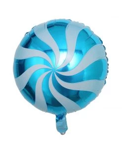 HIER_3213 5 Pack | 13" Candy Striped Swirl Print Mylar Foil Helium/Air Balloons 32 HIER_3213 5 Pack | 13