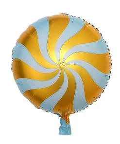 HIER_3213 5 Pack | 13" Candy Striped Swirl Print Mylar Foil Helium/Air Balloons 34 HIER_3213 5 Pack | 13