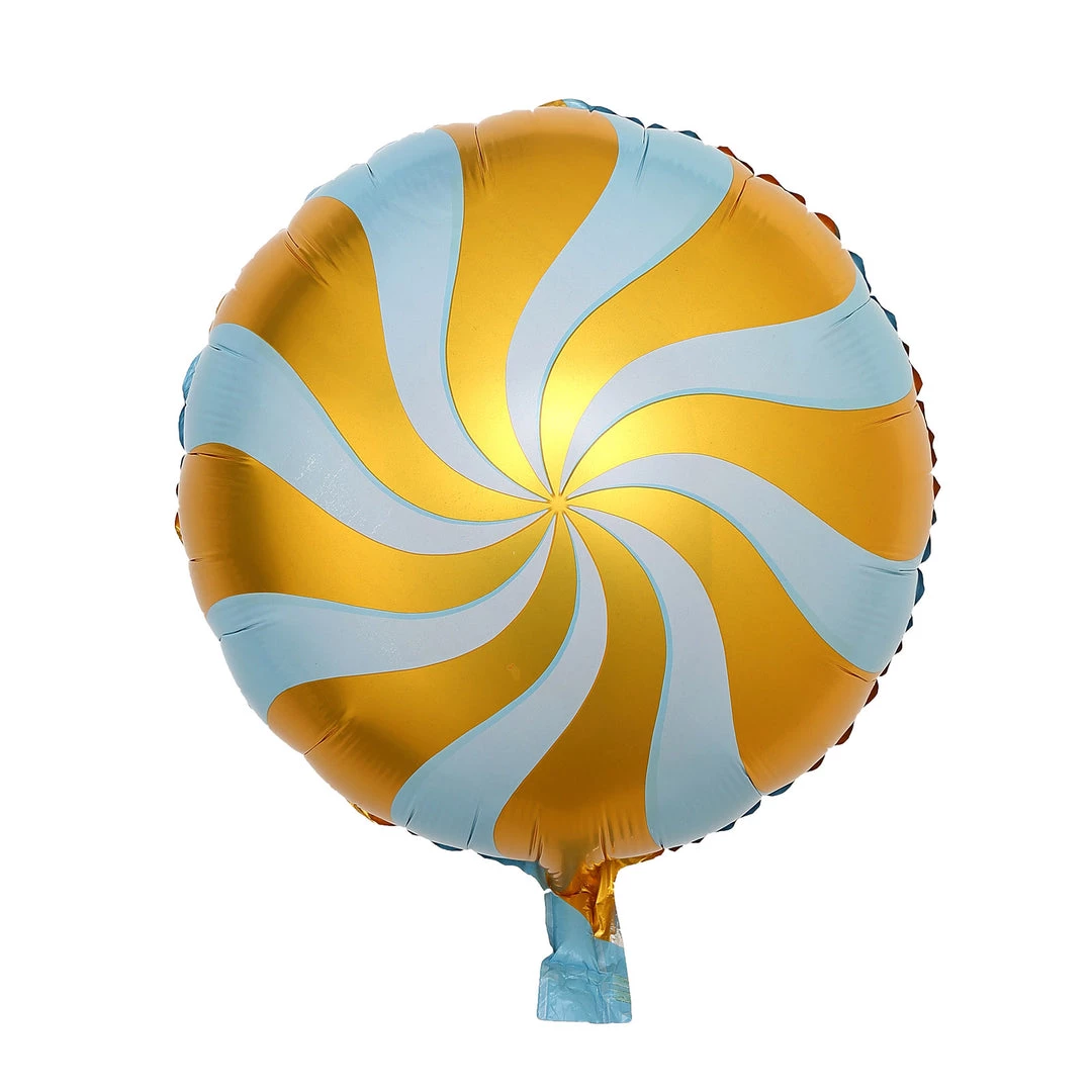 HIER_3213 5 Pack | 13" Candy Striped Swirl Print Mylar Foil Helium/Air Balloons 17 HIER_3213 5 Pack | 13" Candy Striped Swirl Print Mylar Foil Helium/Air Balloons