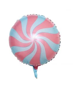 HIER_3213 5 Pack | 13" Candy Striped Swirl Print Mylar Foil Helium/Air Balloons 31 HIER_3213 5 Pack | 13