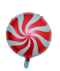 HIER_3213 5 Pack | 13" Candy Striped Swirl Print Mylar Foil Helium/Air Balloons 35 HIER_3213 5 Pack | 13
