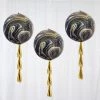 HIER_3213 3 Pack | 13" 4D Black/Gold Marble Sphere Foil Helium Or Air Balloons Party Balloons & Accessories