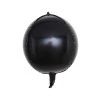 HIER_3213 2 Pack | 12" 4D Shiny Black Sphere Mylar Foil Helium Or Air Balloons Big Event Backdrops & Décor