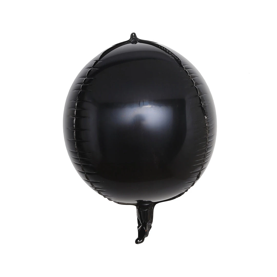 HIER_3213 2 Pack | 12" 4D Shiny Black Sphere Mylar Foil Helium Or Air Balloons Big Event Backdrops & Décor 1 HIER_3213 2 Pack | 12" 4D Shiny Black Sphere Mylar Foil Helium Or Air Balloons Big Event Backdrops & Décor