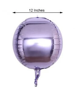 HIER_3213 2 Pack | 12" 4D Lavender Sphere Mylar Foil Helium Or Air Balloons Big Event Backdrops & Décor 17 HIER_3213 2 Pack | 12
