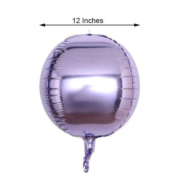 HIER_3213 2 Pack | 12" 4D Lavender Sphere Mylar Foil Helium Or Air Balloons Big Event Backdrops & Décor 3 HIER_3213 2 Pack | 12" 4D Lavender Sphere Mylar Foil Helium Or Air Balloons Big Event Backdrops & Décor