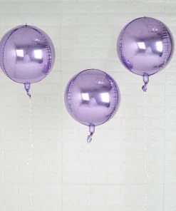 HIER_3213 2 Pack | 12" 4D Lavender Sphere Mylar Foil Helium Or Air Balloons Big Event Backdrops & Décor 21 HIER_3213 2 Pack | 12