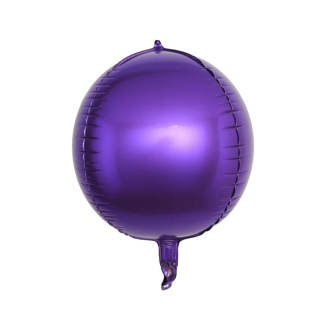 HIER_3213 2 Pack | 12" 4D Shiny Purple Sphere Mylar Foil Helium Or Air Balloons 1 HIER_3213 2 Pack | 12" 4D Shiny Purple Sphere Mylar Foil Helium Or Air Balloons