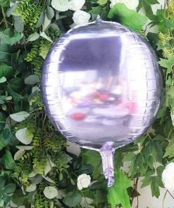 HIER_3213 Big Event Backdrops & Décor 2 Pack | 14" 4D Lavender Sphere Mylar Foil Helium Or Air Balloons