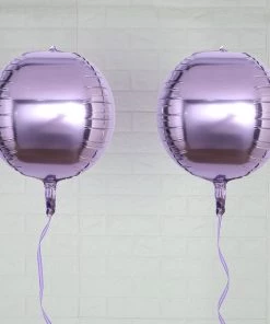 HIER_3213 Big Event Backdrops & Décor 2 Pack | 14" 4D Lavender Sphere Mylar Foil Helium Or Air Balloons 21 HIER_3213 Big Event Backdrops & Décor 2 Pack | 14
