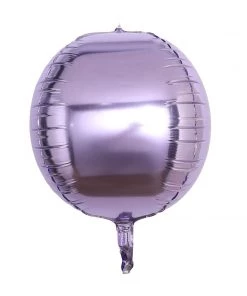 HIER_3213 Big Event Backdrops & Décor 2 Pack | 14" 4D Lavender Sphere Mylar Foil Helium Or Air Balloons