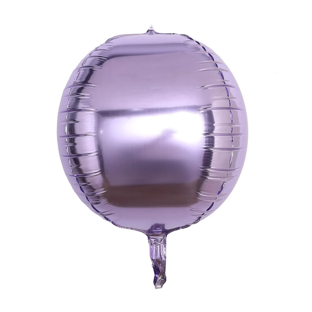 HIER_3213 Big Event Backdrops & Décor 2 Pack | 14" 4D Lavender Sphere Mylar Foil Helium Or Air Balloons 1 HIER_3213 Big Event Backdrops & Décor 2 Pack | 14" 4D Lavender Sphere Mylar Foil Helium Or Air Balloons