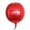 HIER_3200 Big Event Backdrops & Décor 2 Pack | 14" 4D Metallic Red Sphere Mylar Foil Helium Or Air Balloons