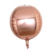 HIER_3213 Big Event Backdrops & Décor 2 Pack | 14" 4D Rose Gold Sphere Mylar Foil Helium Or Air Balloons