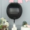 HIER_3213 2 Pack | 18" 4D Shiny Black Sphere Mylar Foil Helium Or Air Balloons Big Event Backdrops & Décor