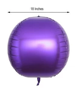 HIER_3213 Big Event Backdrops & Décor 2 Pack | 18" 4D Shiny Purple Sphere Mylar Foil Helium Or Air Balloons 17 HIER_3213 Big Event Backdrops & Décor 2 Pack | 18