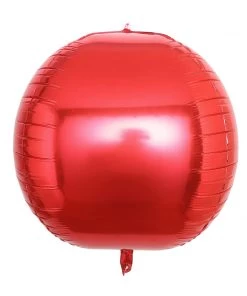 HIER_3213 2 Pack | 18" 4D Metallic Red Sphere Mylar Foil Helium Or Air Balloons Big Event Backdrops & Décor 31 HIER_3213 2 Pack | 18