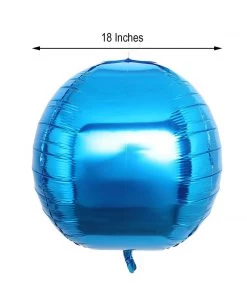 HIER_3213 Big Event Backdrops & Décor 2 Pack | 18" 4D Royal Blue Sphere Mylar Foil Helium Or Air Balloons 19 HIER_3213 Big Event Backdrops & Décor 2 Pack | 18