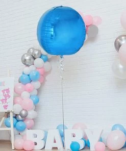 HIER_3213 Big Event Backdrops & Décor 2 Pack | 18" 4D Royal Blue Sphere Mylar Foil Helium Or Air Balloons 22 HIER_3213 Big Event Backdrops & Décor 2 Pack | 18