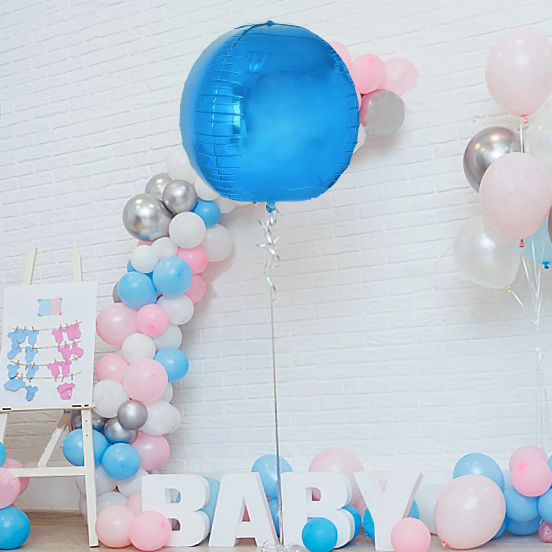 HIER_3213 Big Event Backdrops & Décor 2 Pack | 18" 4D Royal Blue Sphere Mylar Foil Helium Or Air Balloons 6 HIER_3213 Big Event Backdrops & Décor 2 Pack | 18" 4D Royal Blue Sphere Mylar Foil Helium Or Air Balloons