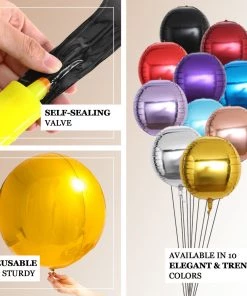 HIER_3213 2 Pack | 12" 4D Lavender Sphere Mylar Foil Helium Or Air Balloons Big Event Backdrops & Décor 18 HIER_3213 2 Pack | 12