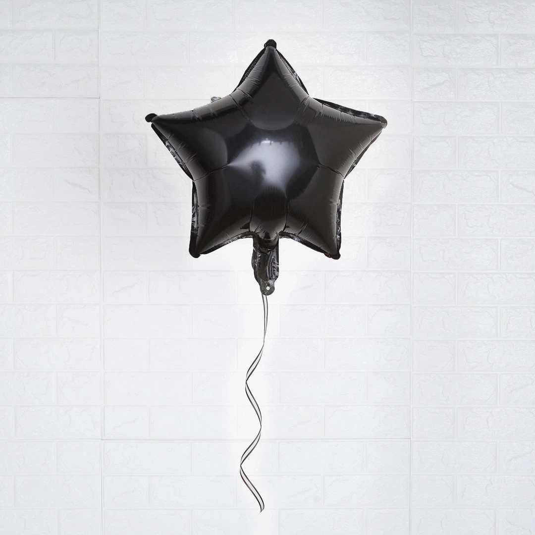 HIER_3213 Big Event Backdrops & Décor 2 Pack | 16" 4D Shiny Black Star Mylar Foil Helium Or Air Balloons 6 HIER_3213 Big Event Backdrops & Décor 2 Pack | 16" 4D Shiny Black Star Mylar Foil Helium Or Air Balloons
