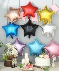 HIER_3213 Big Event Backdrops & Décor 2 Pack | 16" 4D Shiny Silver Star Mylar Foil Helium Or Air Balloons 24 HIER_3213 Big Event Backdrops & Décor 2 Pack | 16