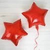 HIER_3200 2 Pack | 16" 4D Metallic Red Star Mylar Foil Helium Or Air Balloons