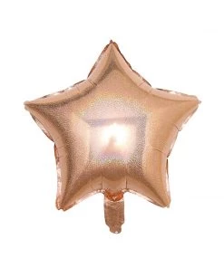 HIER_3200 2 Pack | 16" 4D Rose Gold Star Mylar Foil Helium Or Air Balloons 35 HIER_3200 2 Pack | 16
