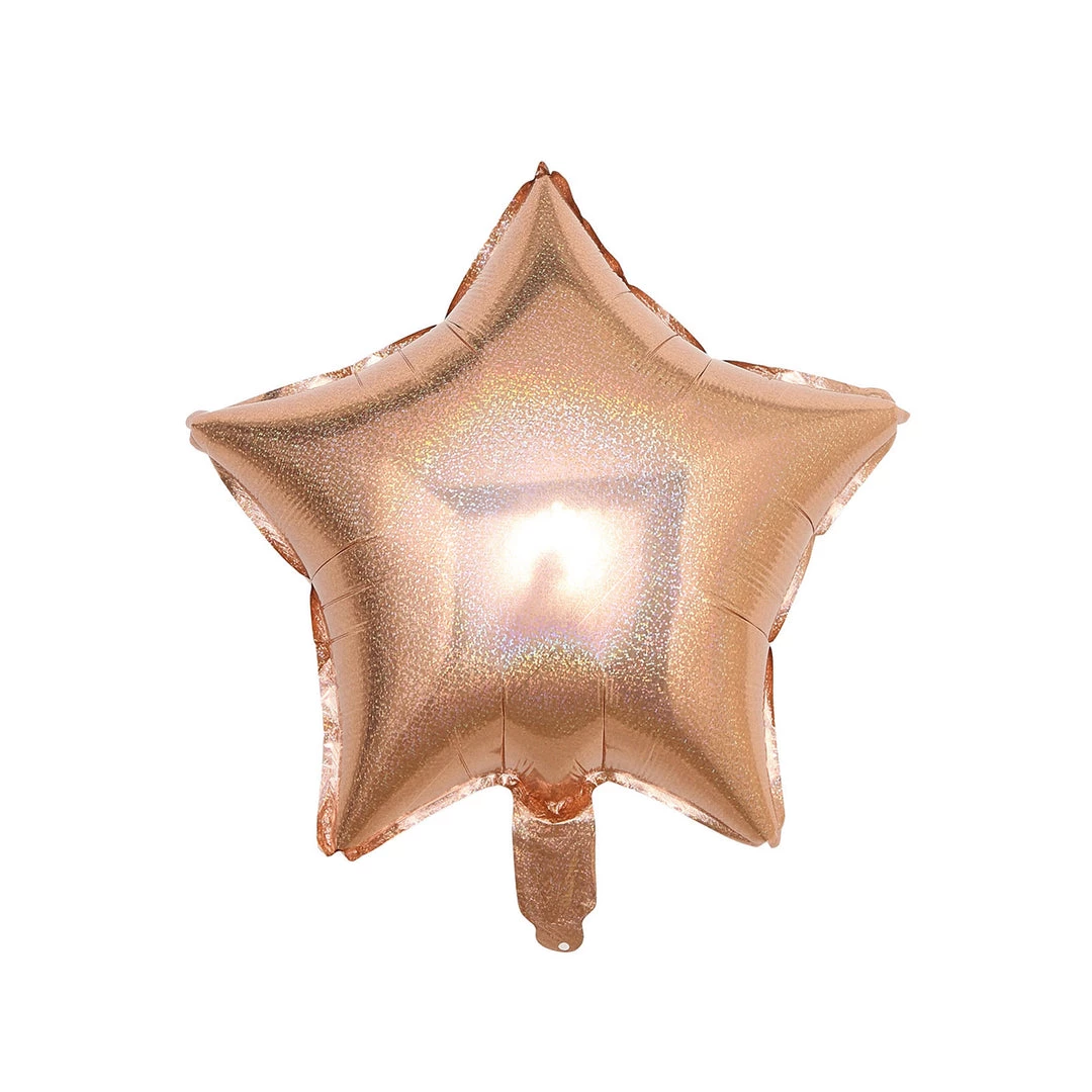 HIER_3200 2 Pack | 16" 4D Rose Gold Star Mylar Foil Helium Or Air Balloons 18 HIER_3200 2 Pack | 16" 4D Rose Gold Star Mylar Foil Helium Or Air Balloons