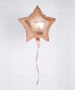 HIER_3200 2 Pack | 16" 4D Rose Gold Star Mylar Foil Helium Or Air Balloons 23 HIER_3200 2 Pack | 16