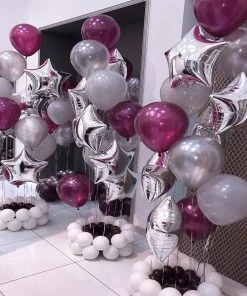 HIER_3213 Big Event Backdrops & Décor 2 Pack | 16" 4D Shiny Silver Star Mylar Foil Helium Or Air Balloons 29 HIER_3213 Big Event Backdrops & Décor 2 Pack | 16