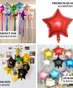 HIER_3213 Big Event Backdrops & Décor 2 Pack | 16" 4D Shiny Black Star Mylar Foil Helium Or Air Balloons 20 HIER_3213 Big Event Backdrops & Décor 2 Pack | 16