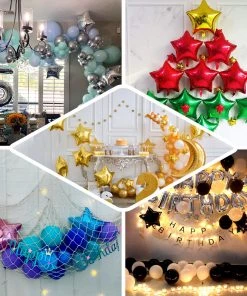 HIER_3213 Big Event Backdrops & Décor 2 Pack | 16" 4D Shiny Black Star Mylar Foil Helium Or Air Balloons 21 HIER_3213 Big Event Backdrops & Décor 2 Pack | 16