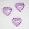 HIER_3213 Big Event Backdrops & Décor 2 Pack | 15" 4D Lavender Heart Mylar Foil Helium Or Air Balloons