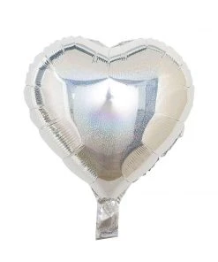 HIER_3213 Big Event Backdrops & Décor 2 Pack | 15" 4D Shiny Silver Heart Mylar Foil Helium Or Air Balloons 22 HIER_3213 Big Event Backdrops & Décor 2 Pack | 15