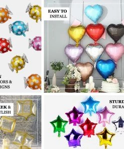 HIER_3213 Big Event Backdrops & Décor 2 Pack | 16" 4D Shiny Silver Star Mylar Foil Helium Or Air Balloons 30 HIER_3213 Big Event Backdrops & Décor 2 Pack | 16